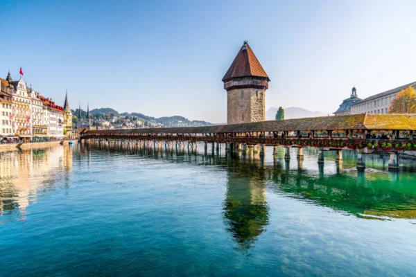 Kapellbrucke w Lucernie, Szwajcaria